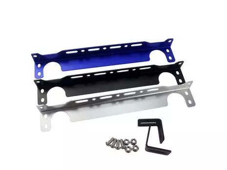 Новый комплект универсального монтажного кронштейна масляного радиатора двигателя Trust типа, алюминий толщиной 2 мм серебряный