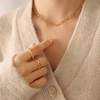 Новый комплект ювелирных изделий в стиле хип-хоп: ожерелье из 8-и символов, браслет, нержавеющая сталь, покрытая настоящим золотом 18 карат