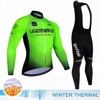 Новый комплект зимней теплой флисовой майки Tour De Giro D ITALIA для велоспорта Mountainian, гоночная веломайка Mountainian Mtb Ropa Ciclismo S