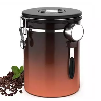 Новый контейнер для хранения кофе большой емкости из нержавеющей стали, герметичный контейнер для хранения кофейных зерен