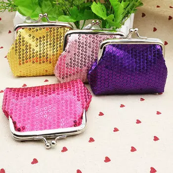 Новый кошелек для монет с блестками, детский кошелек для монет, сумка для хранения, маленькие сумки, аксессуары, посылка, креативные маленькие подарки One size розы красного