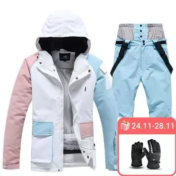 Новый костюм для сноуборда, женский зимний уличный теплый утолщенный лыжный брючный костюм XS