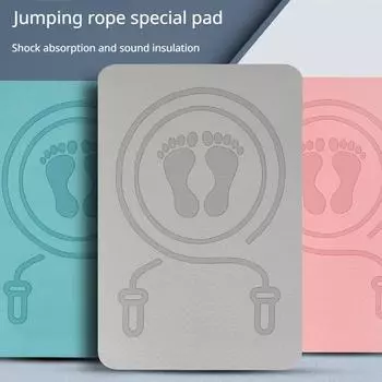 Новый коврик для прыжков со скакалкой TPE, специальный коврик для прыжков со скакалкой в помещении, амортизирующий и звукоизоляционный коврик, утолщенный нескользящий коврик для танцев и фитнеса 60*40*0.6cm