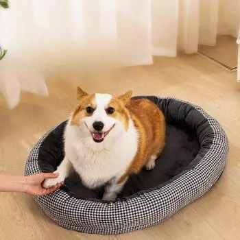 Новый коврик для собак и кошек Four Seasons General с ковриком, устойчивым к укусам, с антипригарным покрытием, овальный, с рисунком в виде гнезда и узором «Тысяча птиц» S50*42