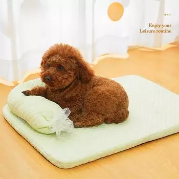 Новый коврик для собак, милый стильный летний охлаждающий коврик, прохладный и удобный, съемный и моющийся, коврик для сна для собак, гнездо для кошек S 45 * 35