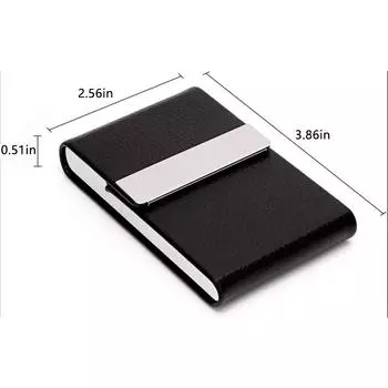 Новый кожаный чехол для визиток из ПУ, металлический тонкий карманный держатель для карт с магнитной застежкой