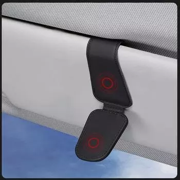 Новый Кожаный Солнцезащитный Козырек для Автомобиля Держатель для Очков Солнцезащитных Очков Карт Билетов Магнитный Зажим