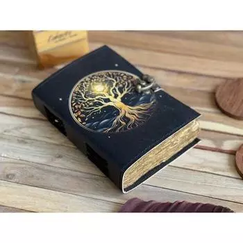 Новый кожаный журнал Древо жизни - Блокноты из натуральной кожи для женщин - Красивый журнал Для зарисовок Книга для путешествий 7 x 5 in