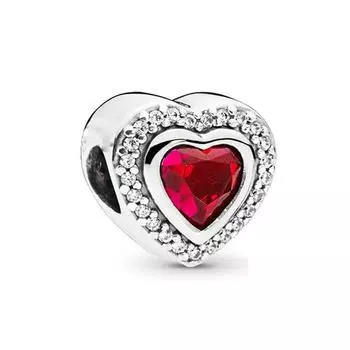 Новый красный кошелек в форме сердца, цветок, стетоскоп, подвеска из бисера, подходит для оригинального модного браслета, ювелирные изделия своими руками для женщин, подарок