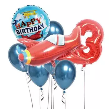 Новый красный ретро самолет воздушный шар на день рождения посылка истребитель пропеллерный самолет детские вечеринки для организации авто шаров