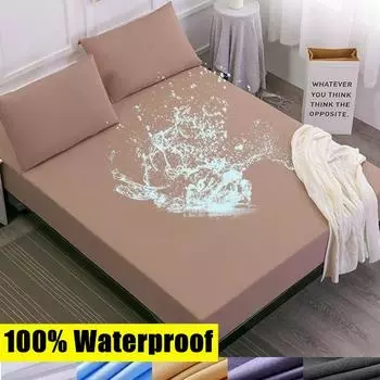Новый красочный чехол на кровать, водонепроницаемый чехол для матраса, хлопковый, мягкий и удобный, подходит для всех размеров матраса, можно стирать 70x200x30cm белый