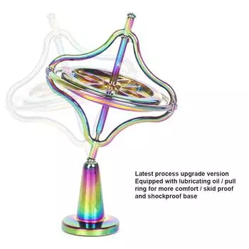 Новый красочный гироскоп из цинкового сплава, декомпрессионная игрушка, пальчиковый гироскоп, креативный металлический гироскоп Second generation