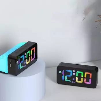 Новый креативный будильник-книга, интеллектуальные красочные светодиодные умные часы, роскошные цифровые электронные часы-будильник, аксессуары для дома чёрный