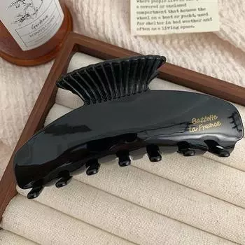 Новый Креативный Дизайн 10.3СМ Геометрический Гребешок Большая Заколка-Краб Ретро Черно-Белая Ацетатная Заколка Акула Аксессуары для Волос Hair Claws