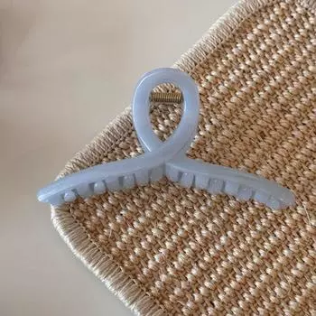 Новый Креативный Дизайн Простой И Высококлассный Геометрический Синий Желейный Мелкий Блеск Сплошной Цветной Зажим Для Волос Модный Пластиковый Большой Зажим-Акула Hair Claws