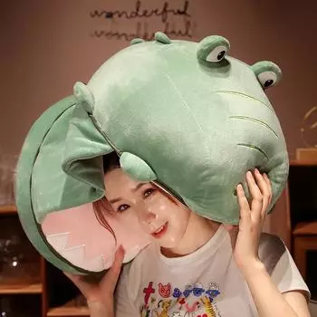 Новый креативный футон-подушка с большой пастью акулы, утолщенный татами, коврик для пола в виде эркера с изображением крокодила 55*40cm1kg