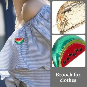 Новый креативный модный летний освежающий фруктовый арбуз, милый маленький значок, сумка для костюма, аксессуары зелёный