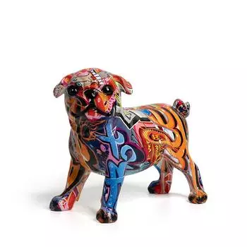 Новый креативный перенос воды, граффити, украшение для собаки чихуахуа, изделия из смолы, украшение для гостиной, входа, ТВ-шкафа