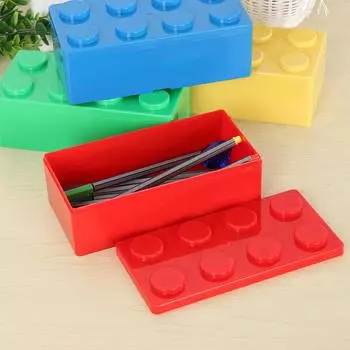 Новый креативный ящик для хранения, строительные блоки, пластиковая коробка для экономии места, накладные настольные удобные офисные принадлежности зелёный