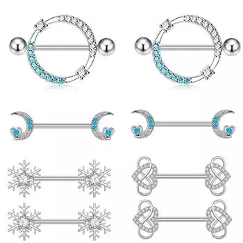 Новый крем с вермикулитом, ювелирные изделия для прокола ногтей с прямым стержнем в виде снежинки