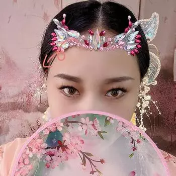 Новый кристалл, наклейка для бровей, наклейка для глаз, наклейка на лоб, лицо, акриловый драгоценный камень, временная татуировка, вечерние стразы, инструменты для макияжа 9*10CM