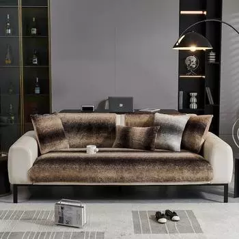 Новый Кролик плюшевый нескользящий диванная подушка Four Seasons универсальный высокий стиль диванный чехол тканевое полотенце простой современный диванный чехол 70x70cm 1pc