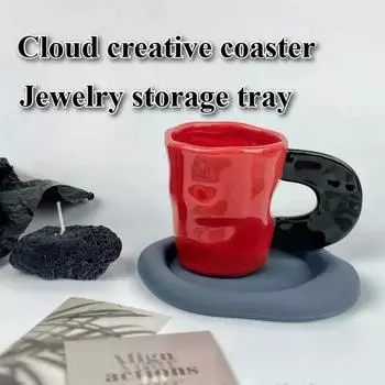 Новый круглый изолированный коврик для чашки, нескользящий и не нагревающийся, силиконовый изолированный коврик для чашки, устойчивый к высоким температурам L