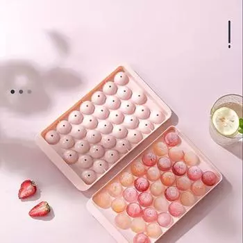 Новый круглый лоток для льда с крышкой Ice Ball Creative Homemade Ice Compartment Модель Ice Cube 33 Compartment Ice Ball Box Ice Cream синий