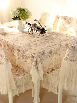 Новый кружевной обеденный стол, чехол для стула, чехол для спинки, бытовой пылезащитный коврик для стола, минималистичный противоскользящий чехол для подушки стула 90x90cm tablecloth