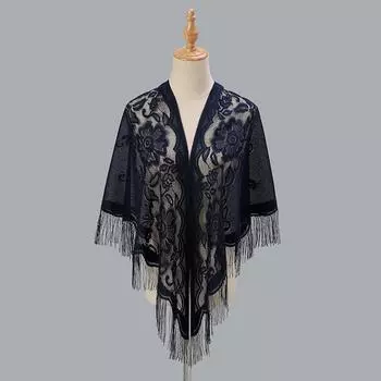 Новый кружевной женский шарф Lurxe, шали с бахромой, однотонный палантин из пашмины, Bufandas, мусульманский хиджаб Sjaal, вечерние шаль