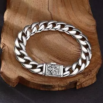 Новый кубинский браслет Diamond Pestle — властный, модный, ретро, легкий, роскошный и высококлассный 18CM