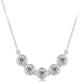 Новый кулон из стерлингового серебра 925 пробы с муассанитом 1,5CTTW для женщин, элегантное ожерелье с пузырьками и бриллиантами, высококачественные ювелирные изделия CHINA