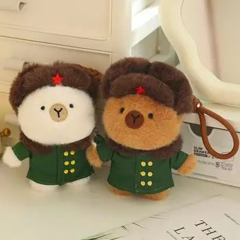 Новый кулон Северо-Восточная армия пальто Капибала Кукла Капибара Сумка Подвеска для лучших друзей 15cm
