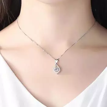 Новый кулон в виде капли воды, женская мода, универсальный кулон «Любовь, вода, бриллианты, слезы ангела», ожерелье, подарок на день рождения