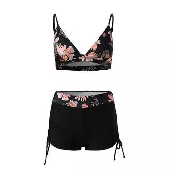 Новый купальник раздельный разноцветный двухсекционный купальник боксеры бретели бикини консервативный купальник S