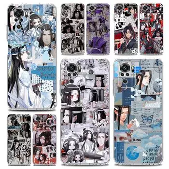 Новый квадратный прозрачный чехол для телефона для Xiaomi Redmi Note 12 11 9S 9 8 10 Pro + 7 8T 9C 9A 8A K40 игровой чехол MDZS аниме Mo Dao Zu Shi Redmi Note 7