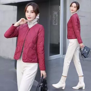 Новый легкий и мягкий пуховик с v-образным вырезом для зимы. Женский короткий пуховик с утеплителем на белом утином пуху и утягивающим кроем. XXXL