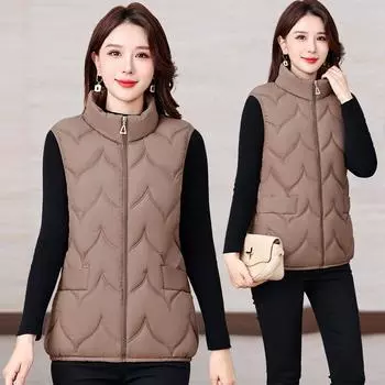 Новый легкий и тонкий жилет весенний, осенний и зимний женский жилет пуховый хлопковый жилет тонкий и тонкий жилет с подкладкой XL чёрный
