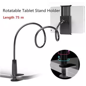 Новый ленивый вращающийся и устойчивый держатель подставки для планшета на прикроватной тумбочке, кронштейн для крепления держателя подставки 4 чёрный