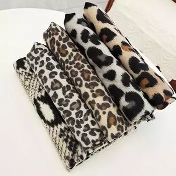 Новый леопардовый принт имитация кашемира теплый шарф холодостойкий декоративный шарф двойного назначения осень-зима женская роскошная шаль 200*80 см