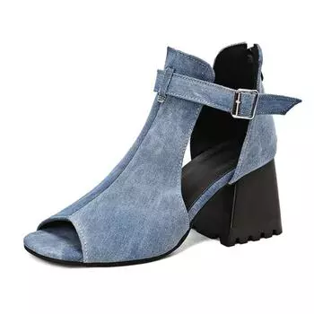 Новый летний дизайн, женские крутые ботинки с леопардовым принтом, ботинки «Челси» разных цветов на массивном каблуке, сандалии для девочек, женская обувь 32