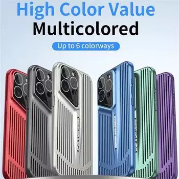 Новый летний роскошный чехол с ледяным охлаждением и полосками для iPhone 15 Pro Max 14 Plus 13 12 Pro, универсальный матовый защитный чехол от падения iPhone 15 Pro Max чёрный