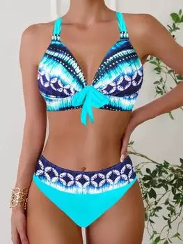 Новый летний женский купальник Seaside Resort Style Line топ шорты купальник из двух частей S-5XL S