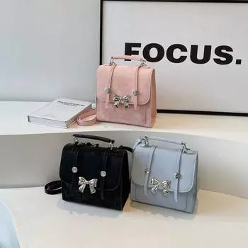 Новый летний женский рюкзак, милый и свежий рюкзак с бантом, портативный женский модный и универсальный женский рюкзак