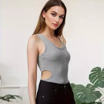 Новый летний женский сексуальный облегающий комбинезон с v-образным вырезом и талией S чёрный