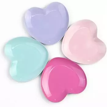 Новый лоток для хранения косметики из нержавеющей стали в форме сердца, оборудование для дизайна ногтей, тарелка, хирургический стоматологический салон, маникюрные инструменты