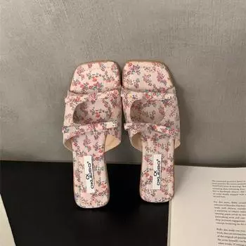 Новый любимец дочери OKLEIBO~! Розовые туфли феи, модные пляжные тапочки с открытым носком и бантом 2025 35