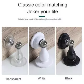 Новый магнитный дверной механизм из нержавеющей стали, дверной стопор, противоударный силиконовый дверной замок, бесшумный дверной замок, присасывающийся к полу