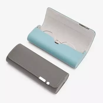 Новый магнитный футляр для очков, модная коробка для очков из искусственной кожи для близорукости, коробка для хранения солнцезащитных очков унисекс, защитный чехол для очков серый