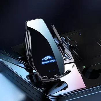 Новый магнитный присосочный автомобильный держатель для телефона, беспроводной зарядный автомобильный держатель, универсальный автомобильный держатель для телефона с навигацией чёрный
